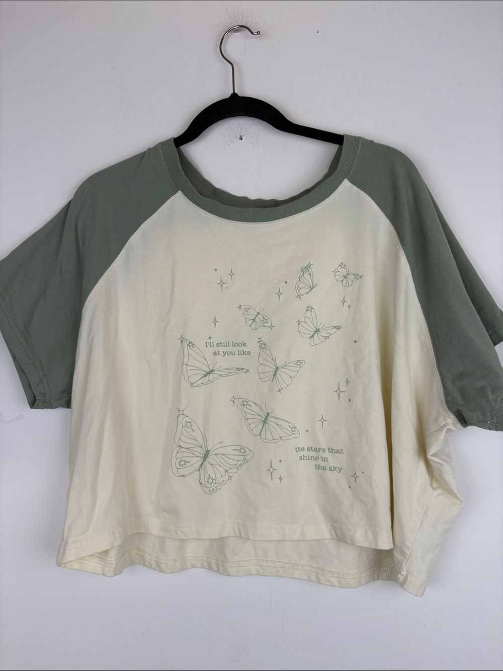 Taylor Swift Stars That Shine Baby Tee 3XL Cropped Eras Tour Butterfly